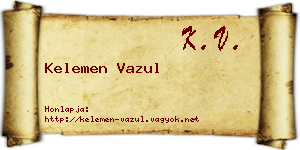 Kelemen Vazul névjegykártya